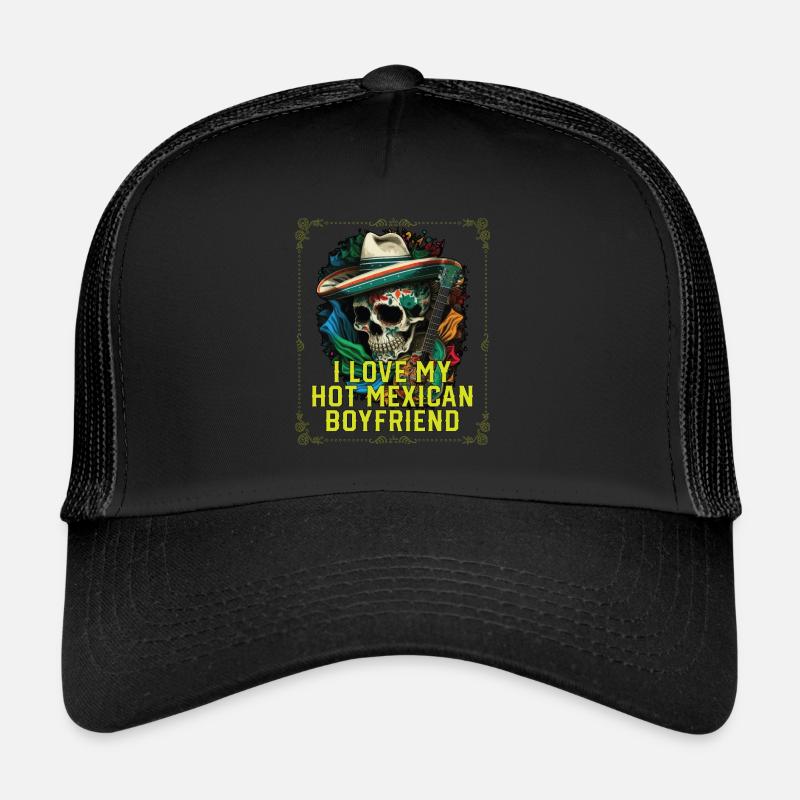 J’aime mon petit ami mexicain chaud Mexico Pride Casquette trucker 