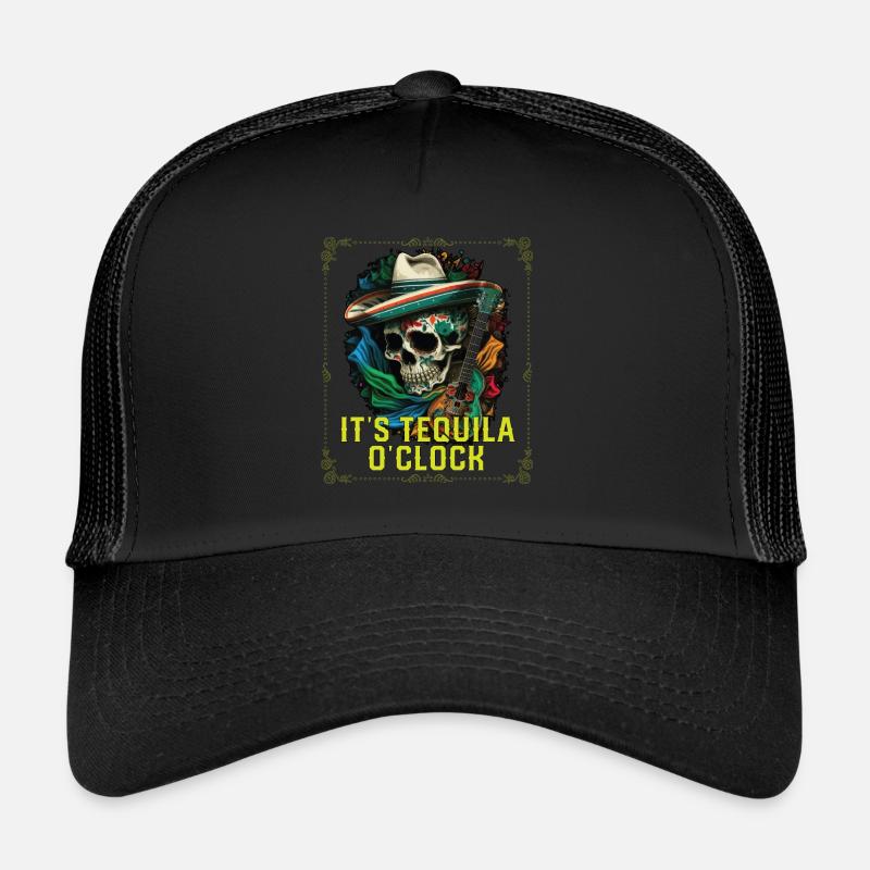 It's Tequila Oclock Alcoholic Tequila Drinker Trucker Cap