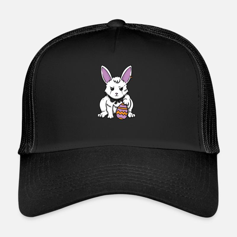 Gothic Rabbit Gothic Hase Gothic Ostern Emo Goth Trucker Cap