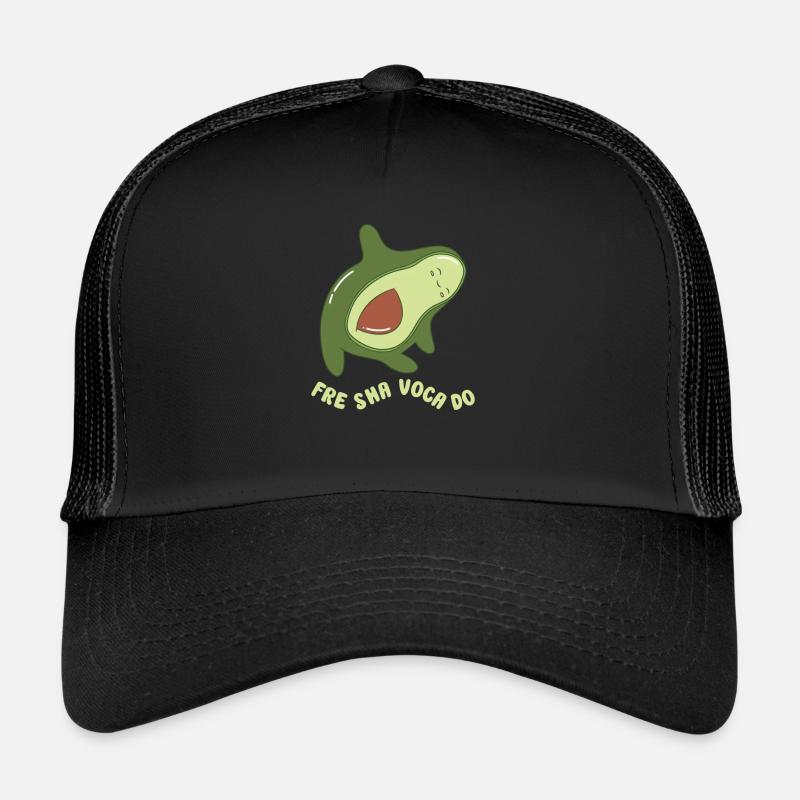 funny Avocado avocado pun avocado lover - Trucker Cap - Schwarz/Schwarz