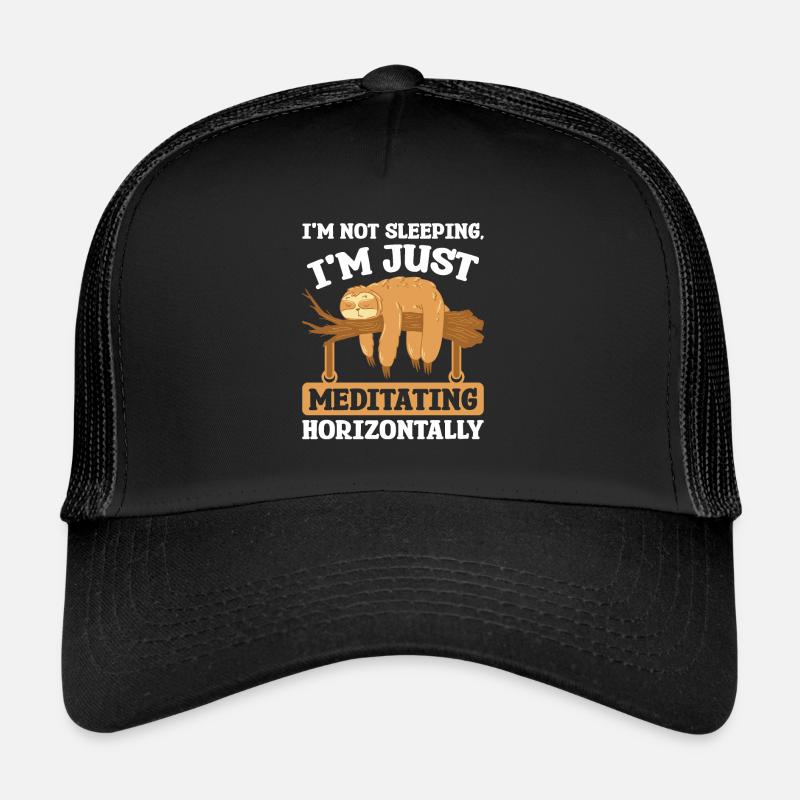 Sleeping Meditation horizontally Sloth Trucker Cap
