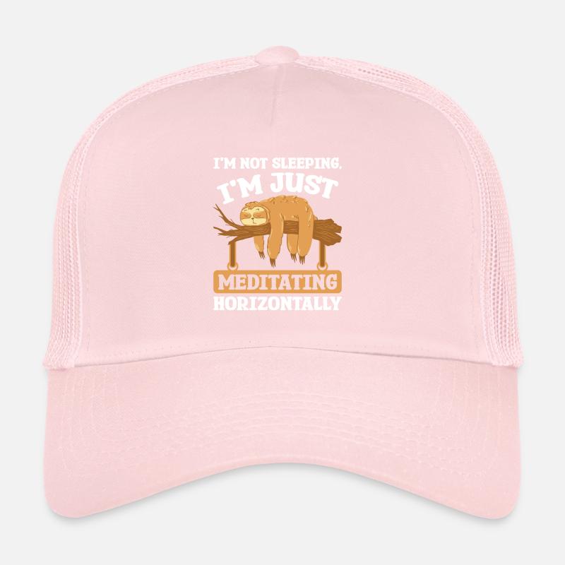 Sleeping Meditation horizontally Sloth Trucker Cap