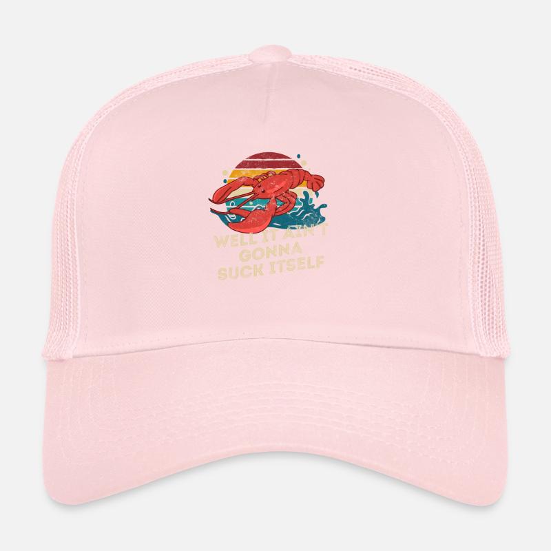 Il ne va pas se sucer Retro Crawfish Bil Casquette trucker 