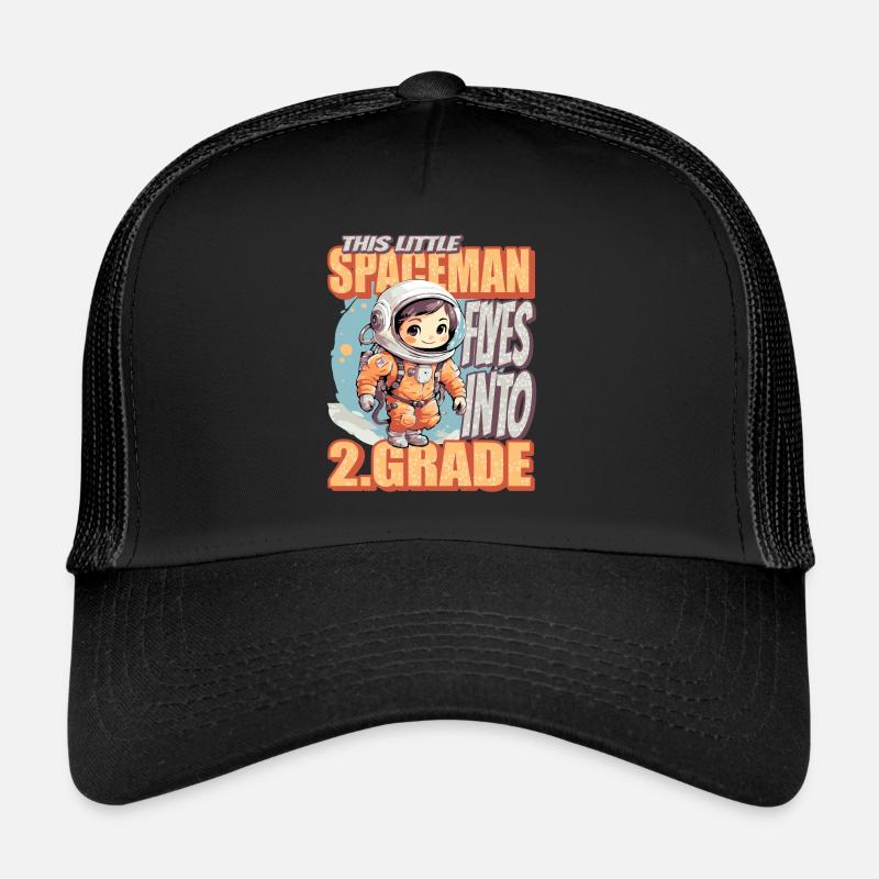 Ce petit astronaute vole dans la seconde Casquette trucker 