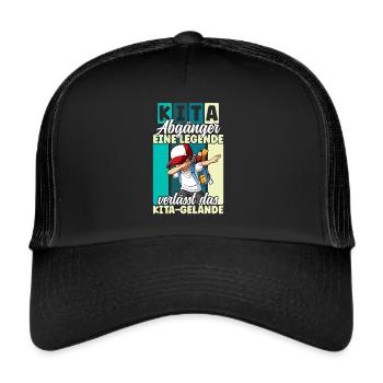 Kita Absolvent Abschied Kindergartenkind Kita - Trucker Cap - Schwarz/Schwarz - Vorne