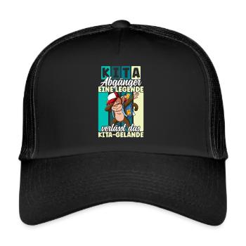 Kita Absolvent Abschied Kindergartenkind Kita - Trucker Cap - Schwarz/Schwarz - Vorne