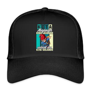 Kita Absolvent Abschied Kindergartenkind Kita - Trucker Cap - Schwarz/Schwarz - Vorne