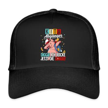 Kita Abgänger - Trucker Cap - Schwarz/Schwarz - Vorne