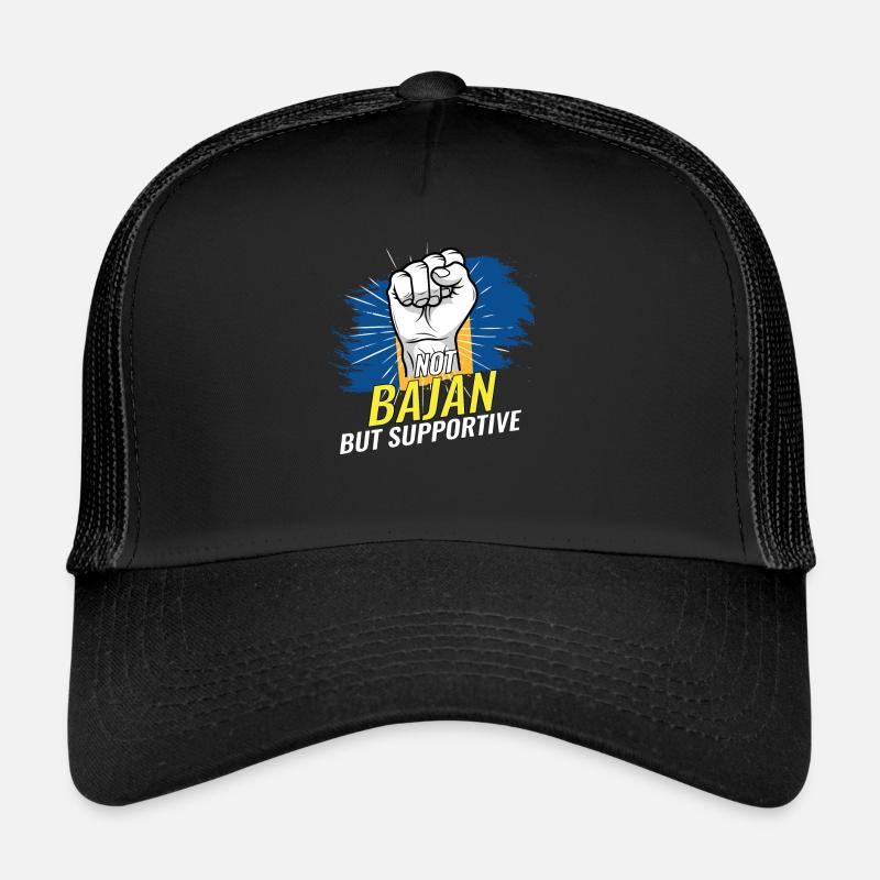 Not Bajan But Supportive Barbados Flag Country Trucker Cap