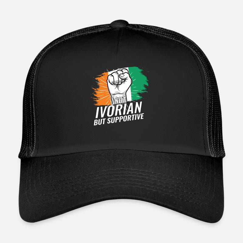 Pas le drapeau ivoirien mais solidaire de la Côte d’Ivoire Casquette trucker 