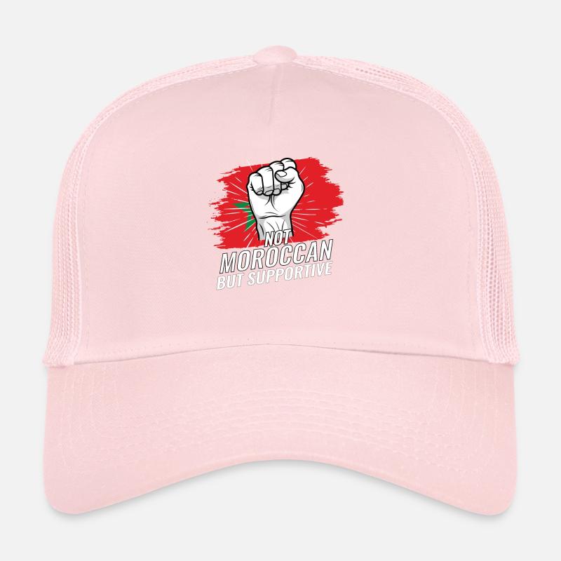 Not Moroccan But Supportive Morocco Flag Country Trucker Cap