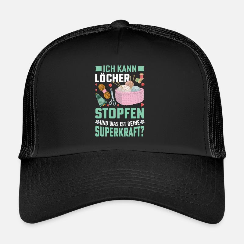 Löcher stopfen Nähen Geschenkidee Trucker Cap