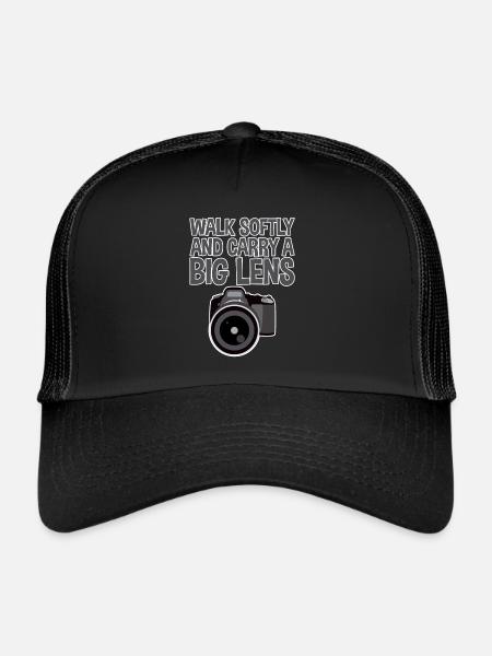 Marchez doucement et portez une grande lentille 2 - Casquette trucker  - noir/noir - Devant