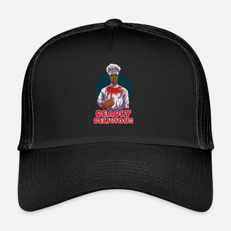 Lustiger Zombie Koch Kochen Horror Koch Untote Trucker Cap