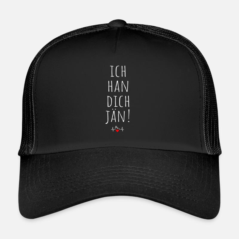 Ich Han Dich Jän Kölsch Kölle Kölner Karneval Köln - Trucker Cap - Schwarz/Schwarz