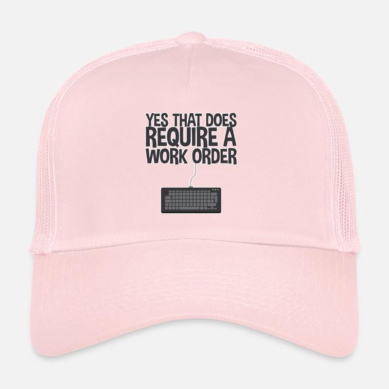 Oui, cela nécessite un ordre de travail 2 Casquette trucker 