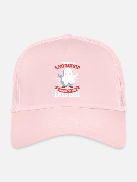 Bodybuilding Powerlifting Weightlifting Fitness - Trucker Cap - pale pink - Front