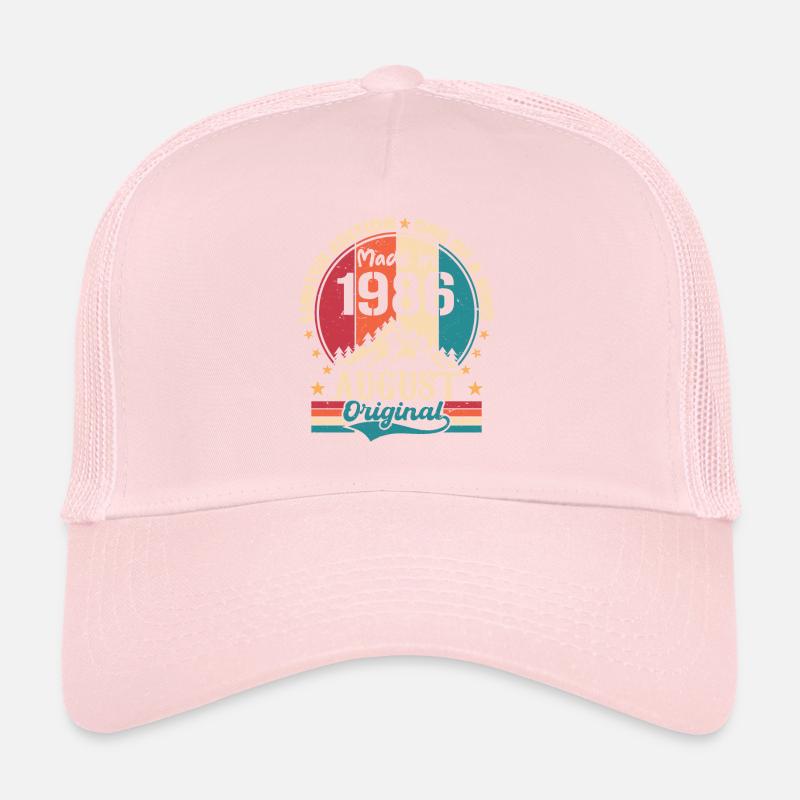 1986 August | August 1986 birthday Aged Perfectly Trucker Cap