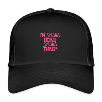 I'm Sylvia doing Sylvia things - Trucker Cap - black/black - Front