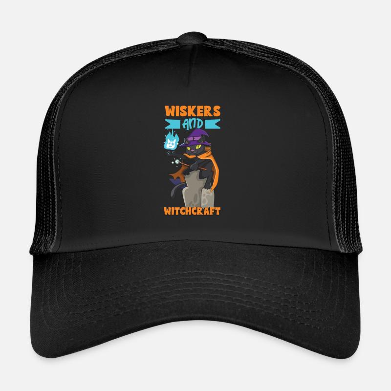 Cat Witch Occult Gothic Dark Satanic Trucker Cap