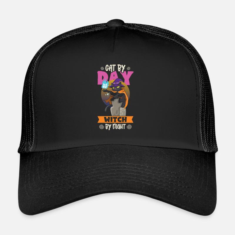 Cat Witch Occult Gothic Dark Satanic Trucker Cap