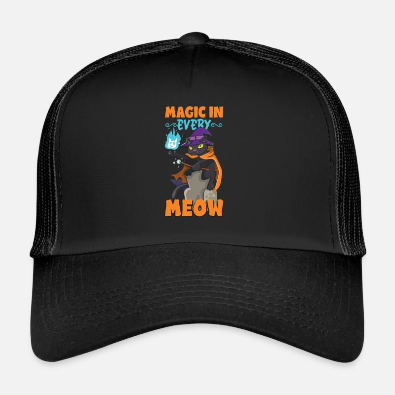 Cat Witch Occult Gothic Dark Satanic Trucker Cap