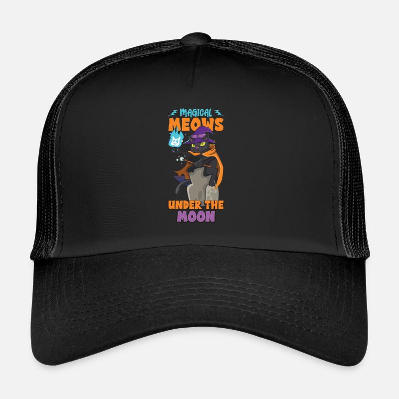 Cat Witch Occult Gothic Dark Satanic Trucker Cap
