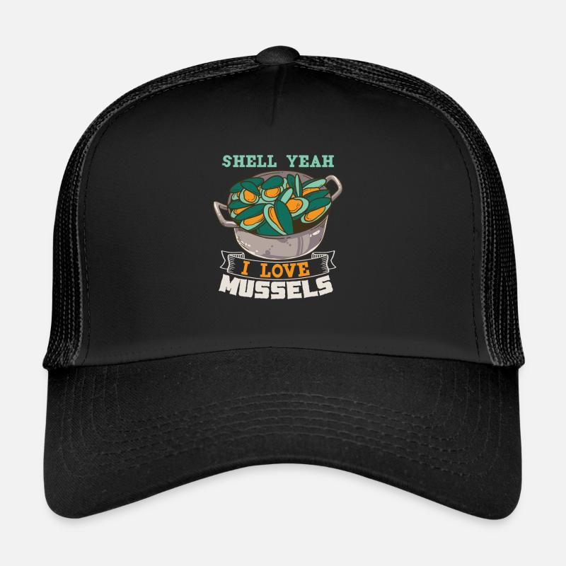 Mussels Seafood Shellfish Trucker Cap