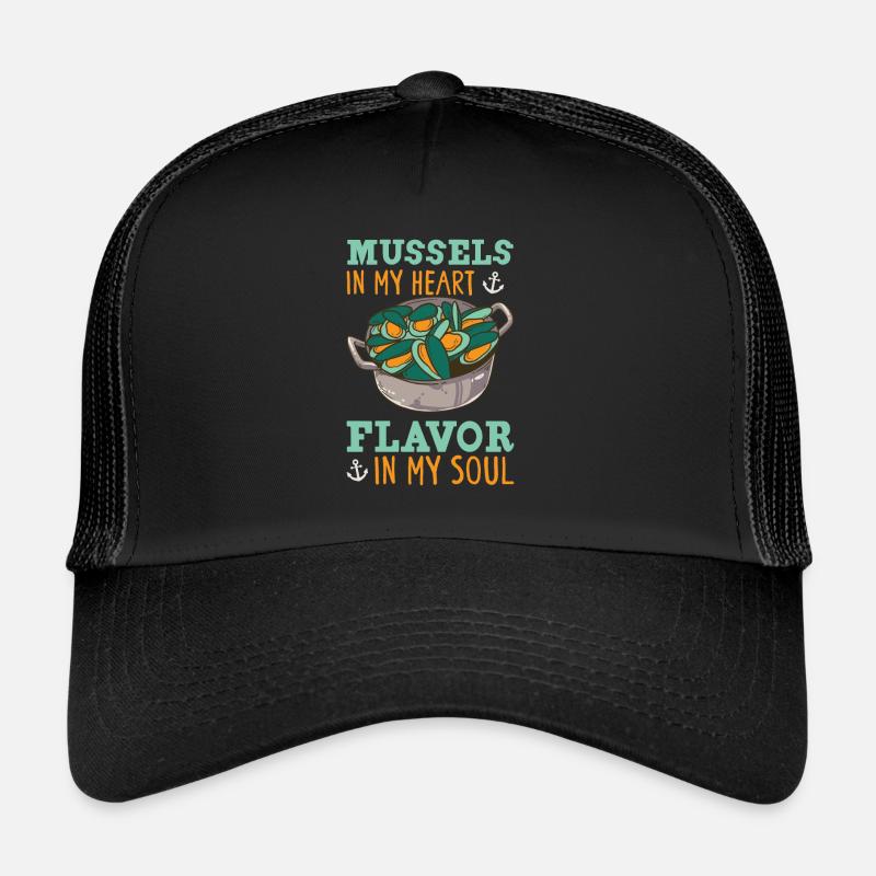 Mussels Seafood Shellfish Trucker Cap