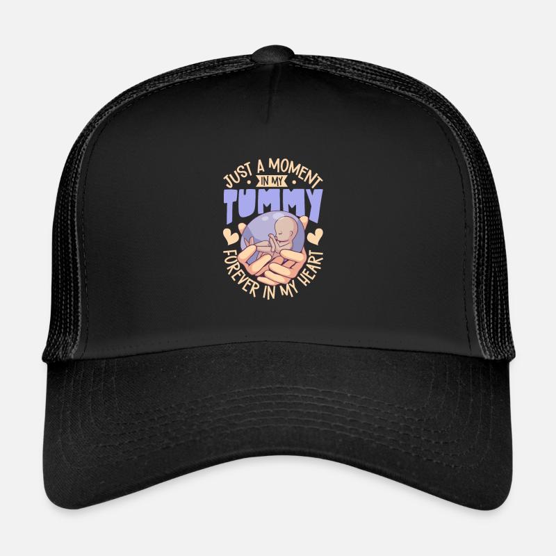 Säuglingsverlust, Fehlgeburt, Bewusstsein, - Trucker Cap - Schwarz/Schwarz
