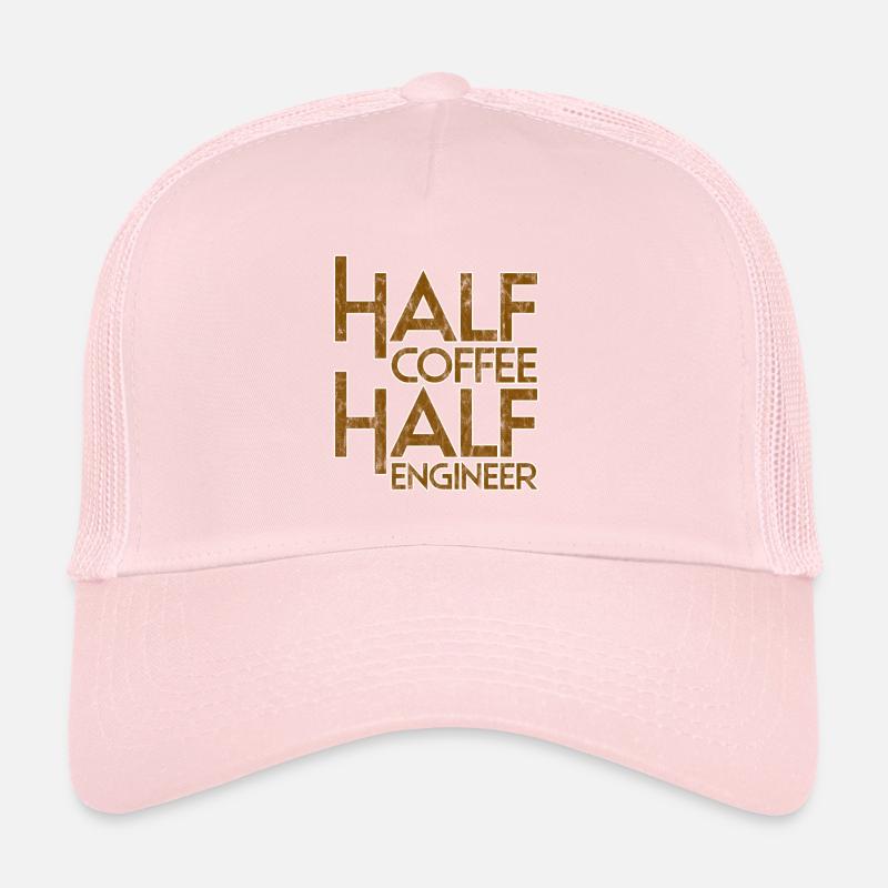 Half Coffee Half Engineer 3 Trucker Cap