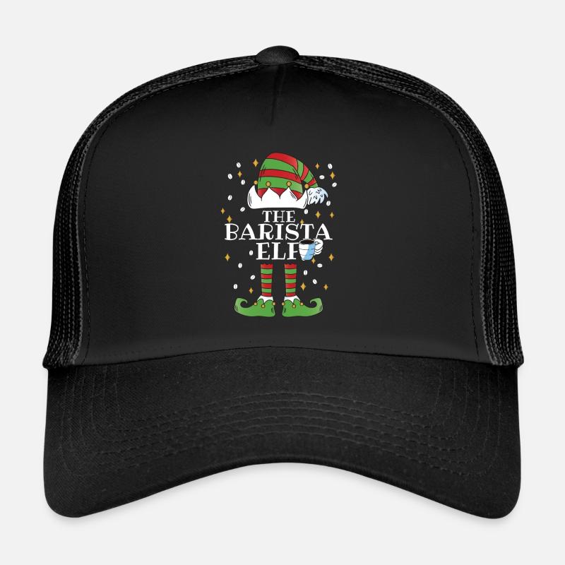The Barista Elf Coffee - Trucker Cap - Schwarz/Schwarz