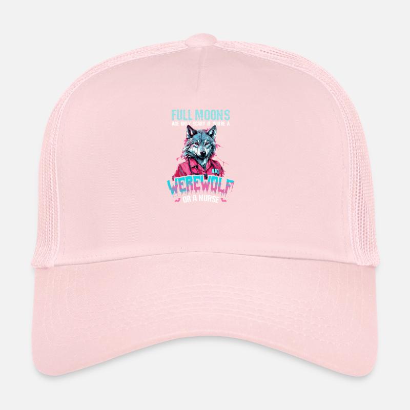Halloween-Krankenschwester nur beängstigend, wenn Werwolf oder Krankenschwester Trucker Cap