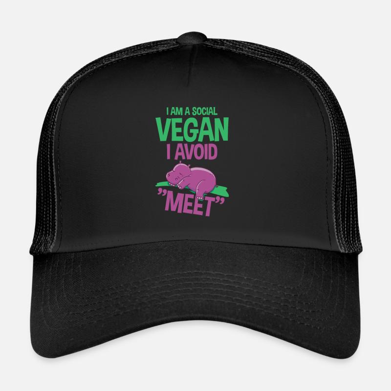 Je suis un végétalien social que j’évite Meet 2 Casquette trucker 