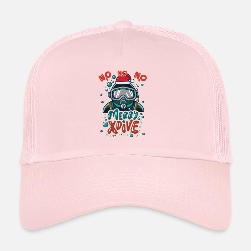 Diving Christmas Funny Gift Trucker Cap