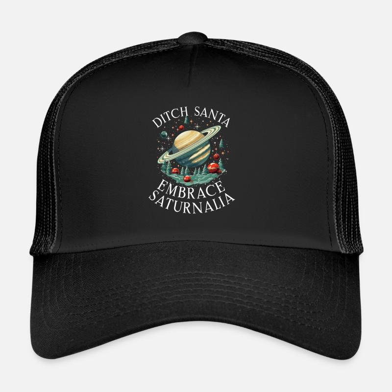 Saturnalien-wunder Das Antike Rom Und Julius Cäsar - Trucker Cap - Schwarz/Schwarz