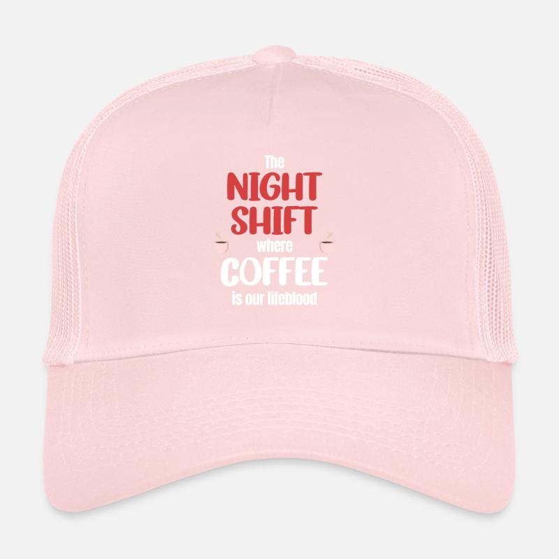 L’équipe de nuit où le café est notre Casquette trucker 