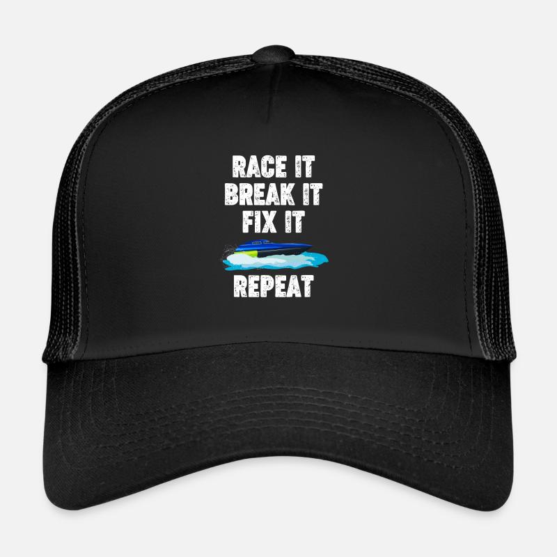 Course Il Casser Il Réparer Il Rc Bateau Amant Capitaine Casquette trucker 