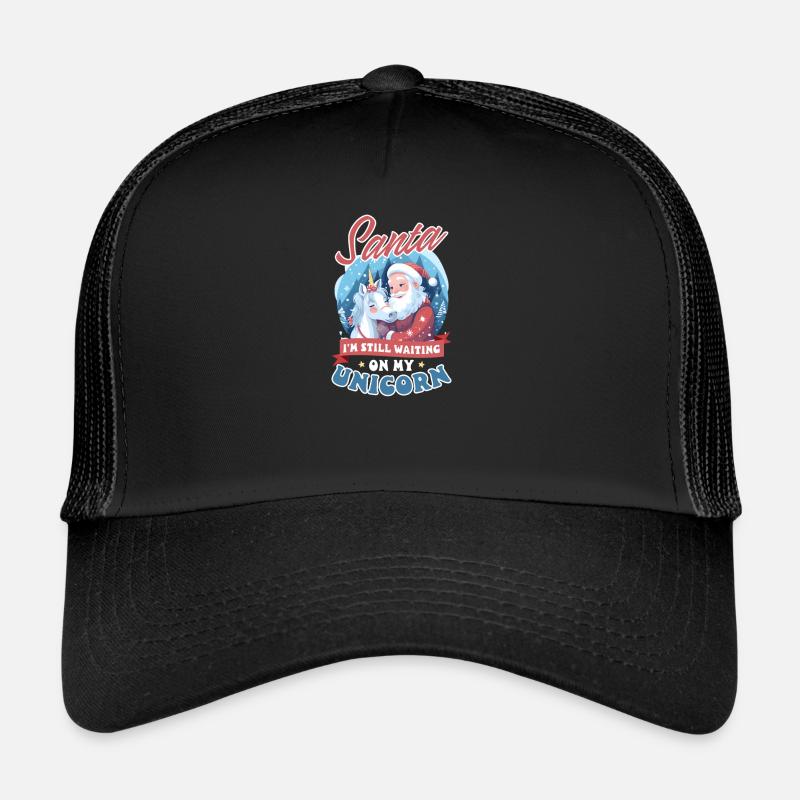 Weihnachten Einhorn Weihnachtsmann wartet immer noch auf Einhorn Trucker Cap