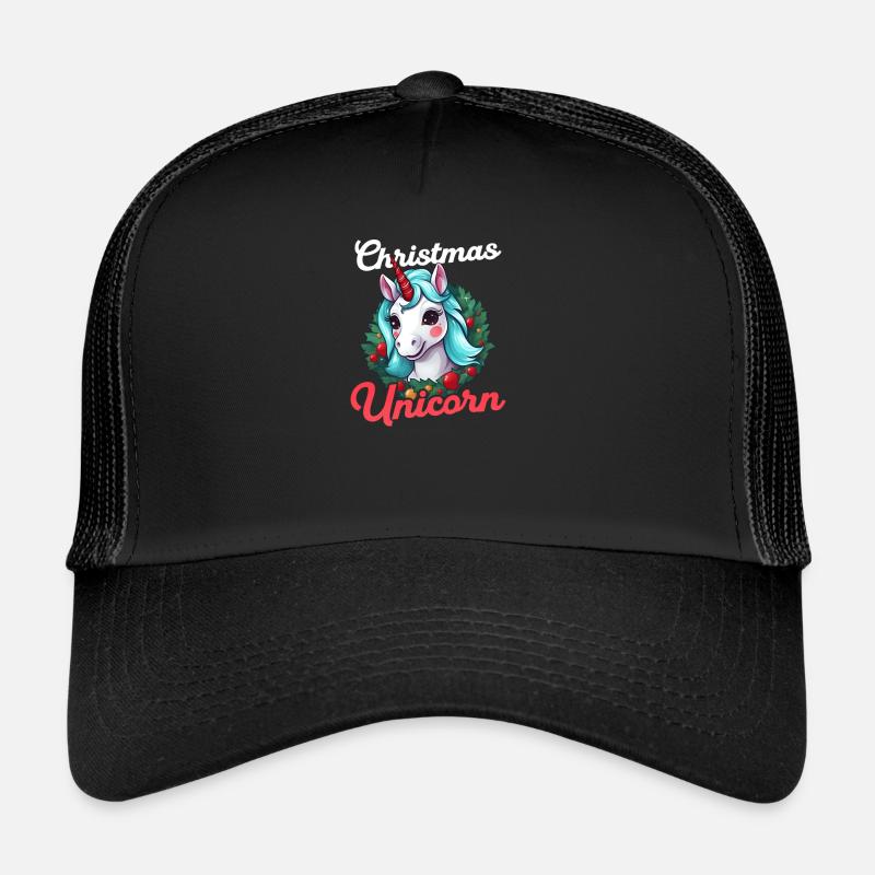 Weihnachten Einhorn Einhorn mit Weihnachtsdeko Trucker Cap