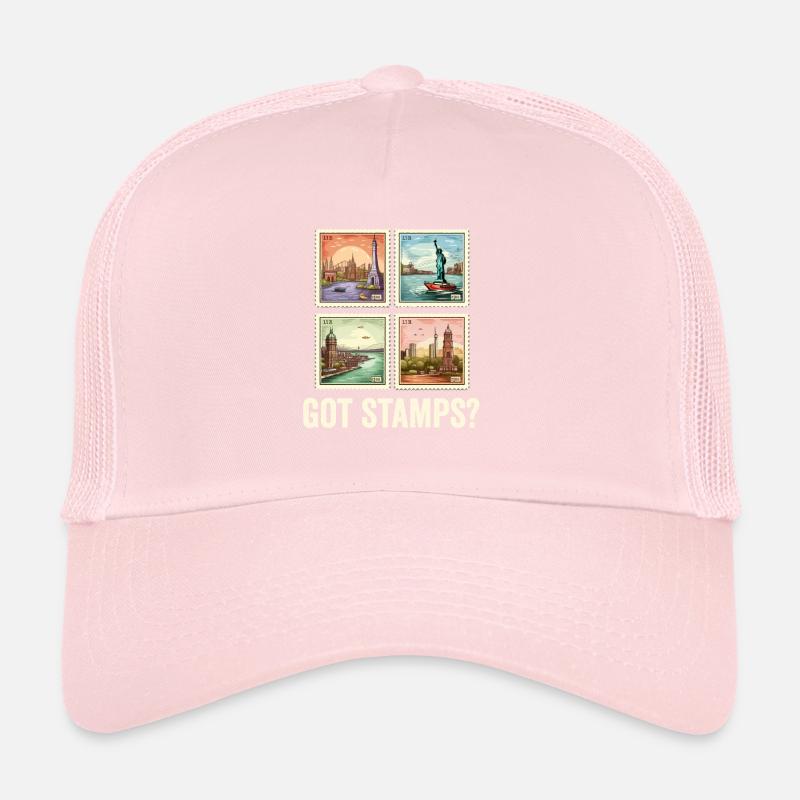 Stamp Collector Postage Stamping Philatelist Men Trucker Cap