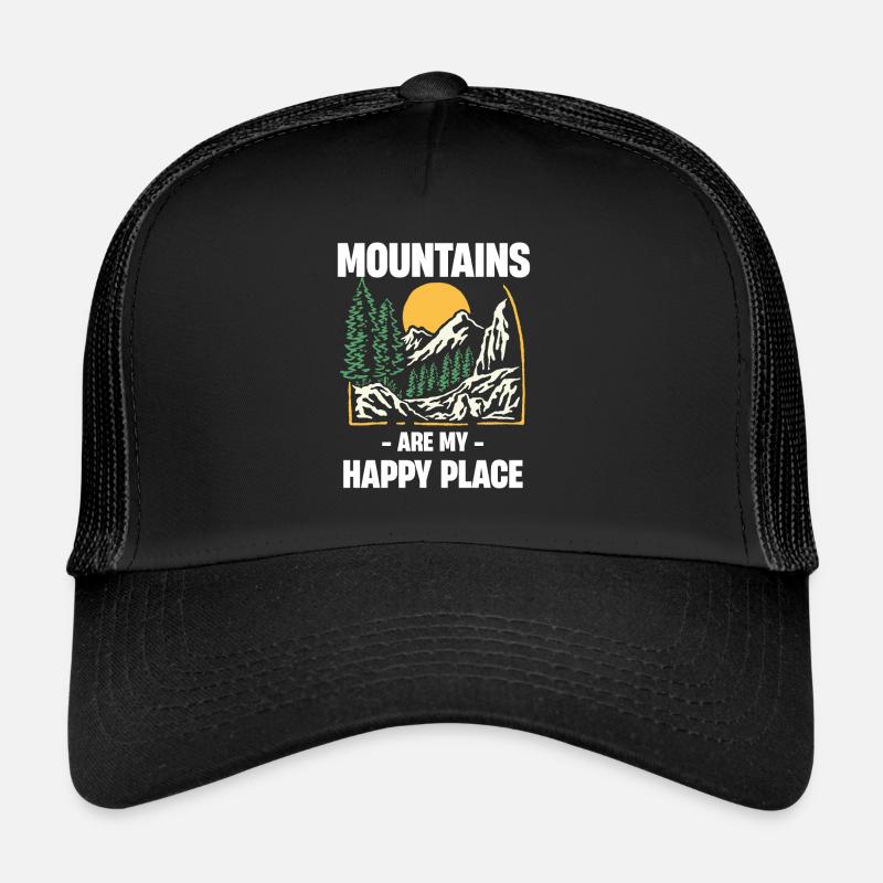 Berge Sind Mein Glücklicher Ort Lustige Wanderer Trucker Cap