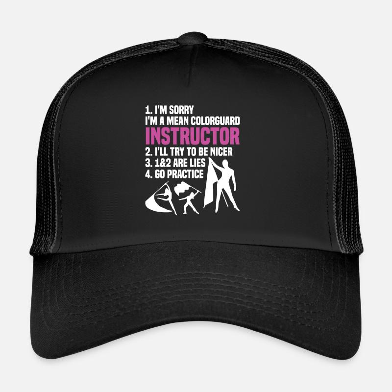Winter Guard Instructor Colorguard Captain Gift Trucker Cap