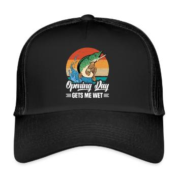 Northern Pike Fisherman Pike Fishing Rod Pike Fish - Trucker Cap - black/black - Front