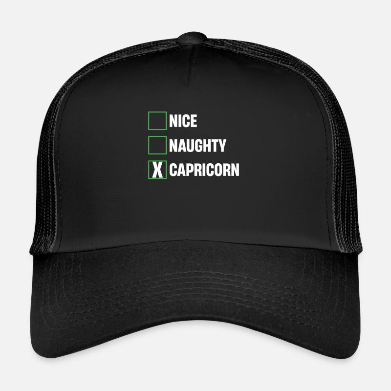 Cute Naughty Capricorn Funny Horoscopes Trucker Cap