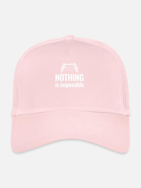 Rien n’est impossible Parasport Handicap - Casquette trucker  - rose pâle - Devant