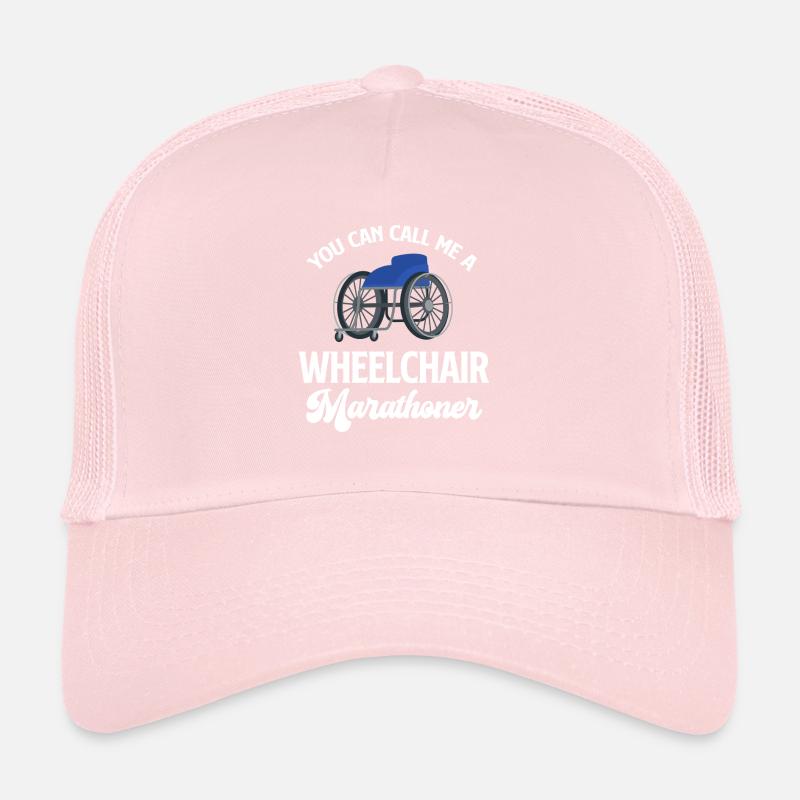 Man Kann Mich Einen Rollstuhl-marathonläufer Mit Trucker Cap