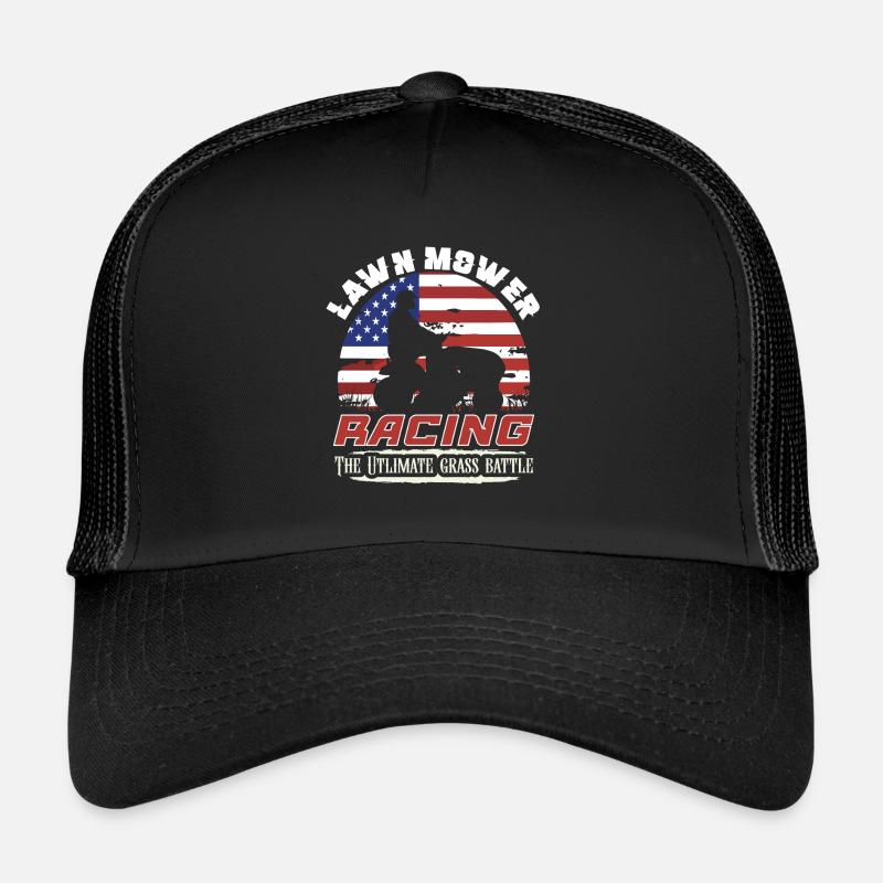 Tondeuse à gazon Tondeuse à gazon de course Tondeuse à gazon de course Casquette trucker 