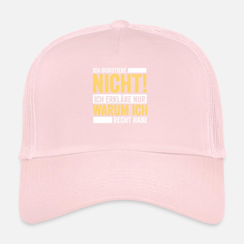 Ich diskutiere nicht Ich Erkläre Trucker Cap