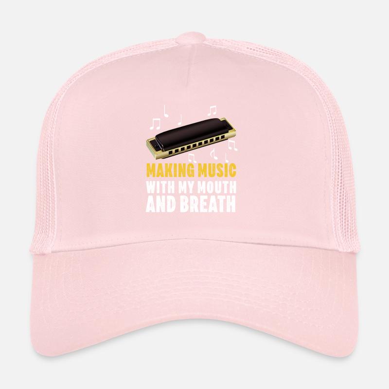 Harmonica Player For Men Women Funny Harmonicist Trucker Cap